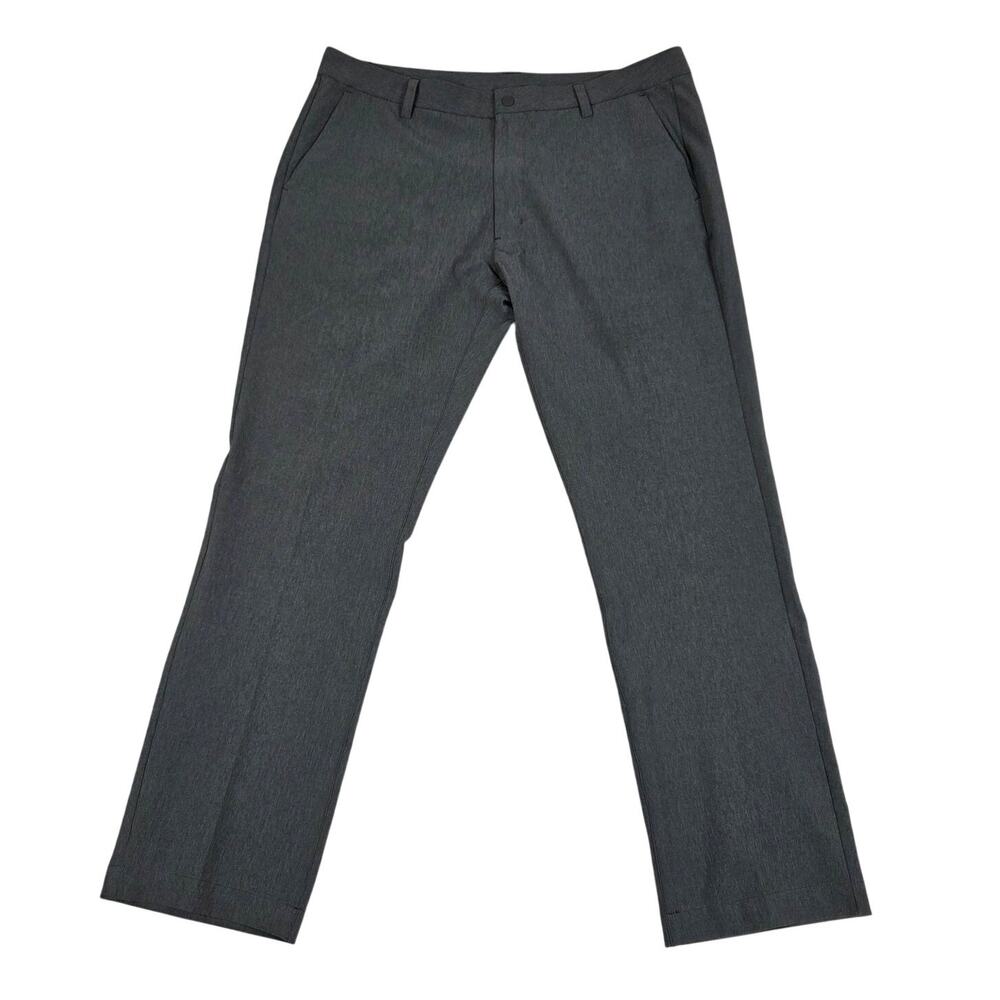 Cutter & Buck Mens 36x31 Gray Straight Leg Dress Pants